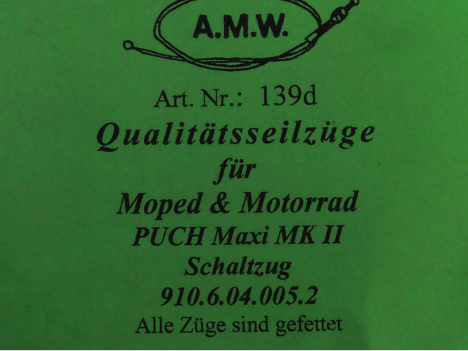 Kabel Puch Maxi MK2 schakelkabel A.M.W. product